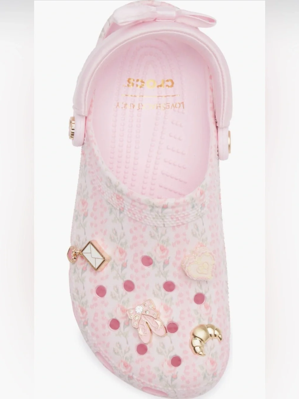 LoveShackFancy Pink Crocs size 9